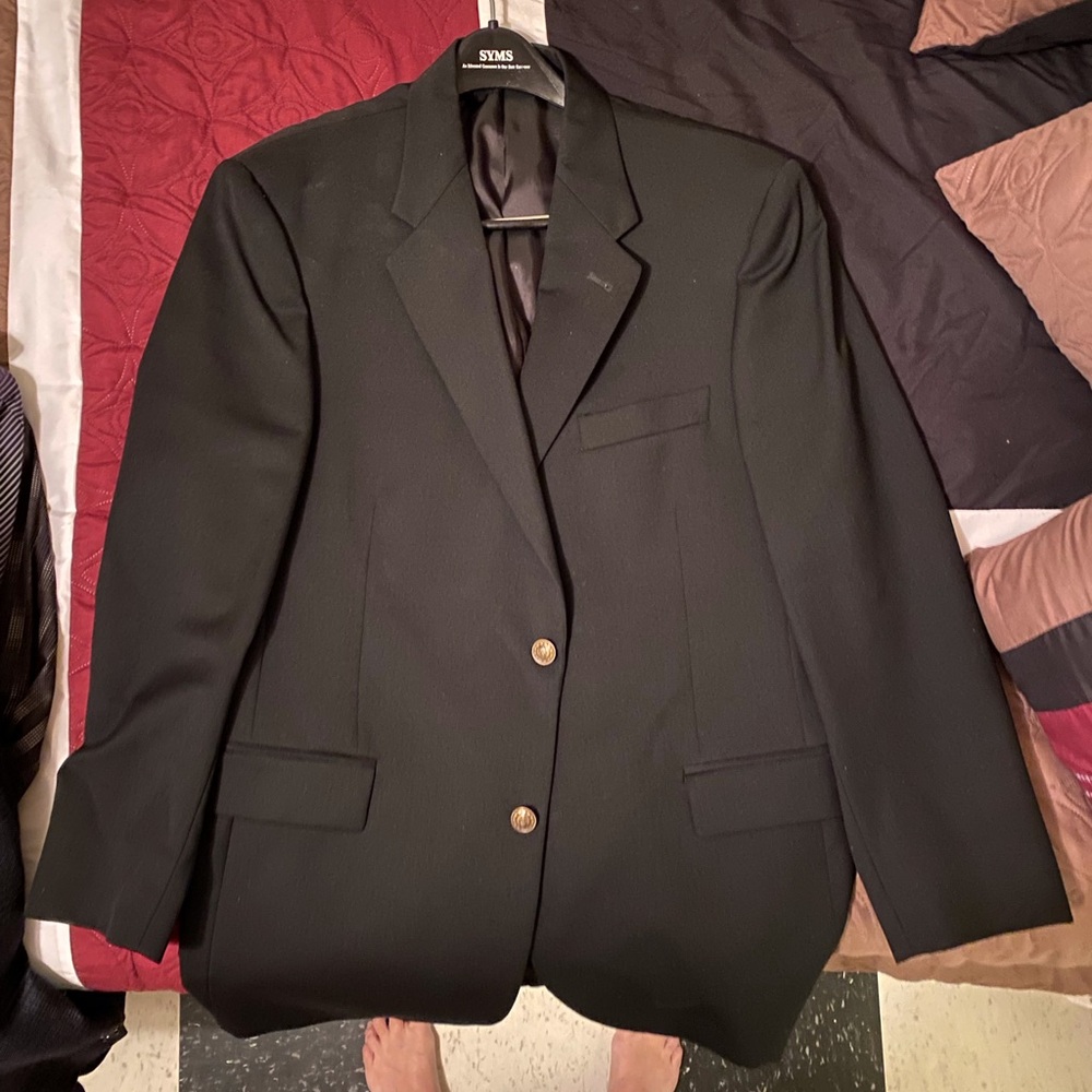Calvin Klein Black Sport Coat Classic Tailoring